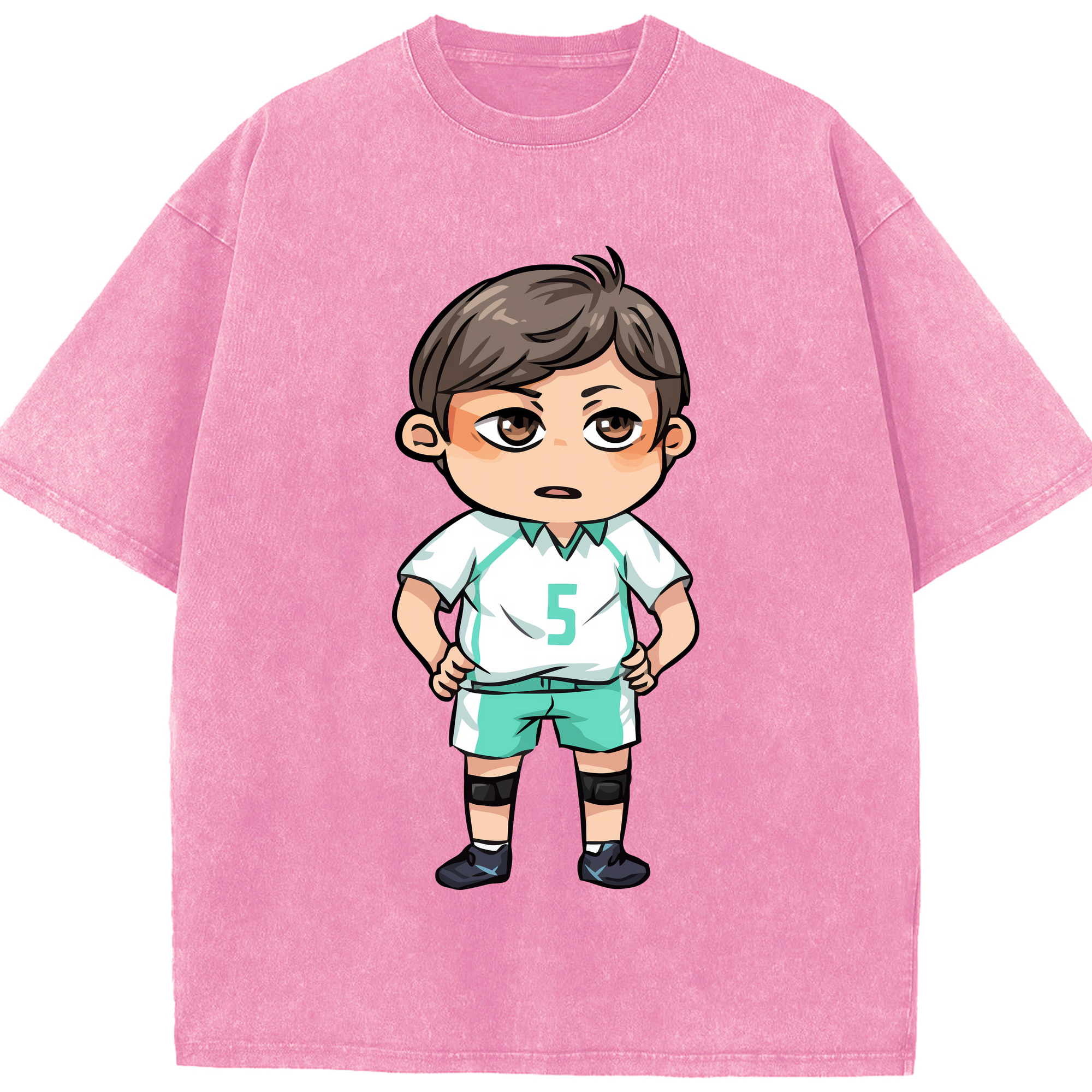 （画像用） ハイキュー!! Haikyu!! 綿100% ヴィンテージ風 半袖Tシャツ（フロントプリント）